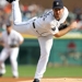 Justin Verlander pitches in Game 5 of the ALCS.