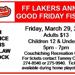 Don't miss this great meal and help support your Lakers.
