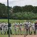 Trojans line up for the national anthem ahead of 2012 final with Essex Redbacks