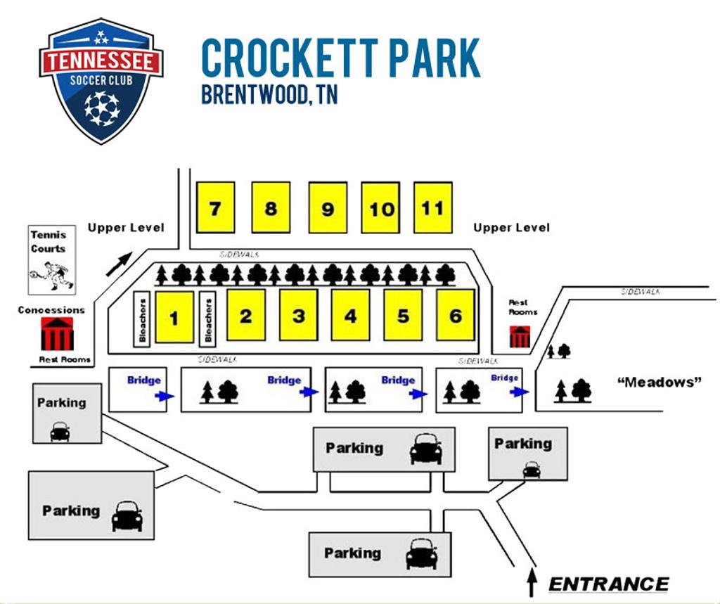 Crockett Park Field Map
