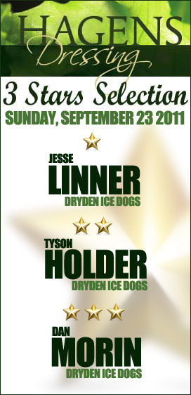 Hagen's Dressing 3 Stars for September, 23 2012