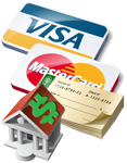 visa, mastercard, check, cheque, cash