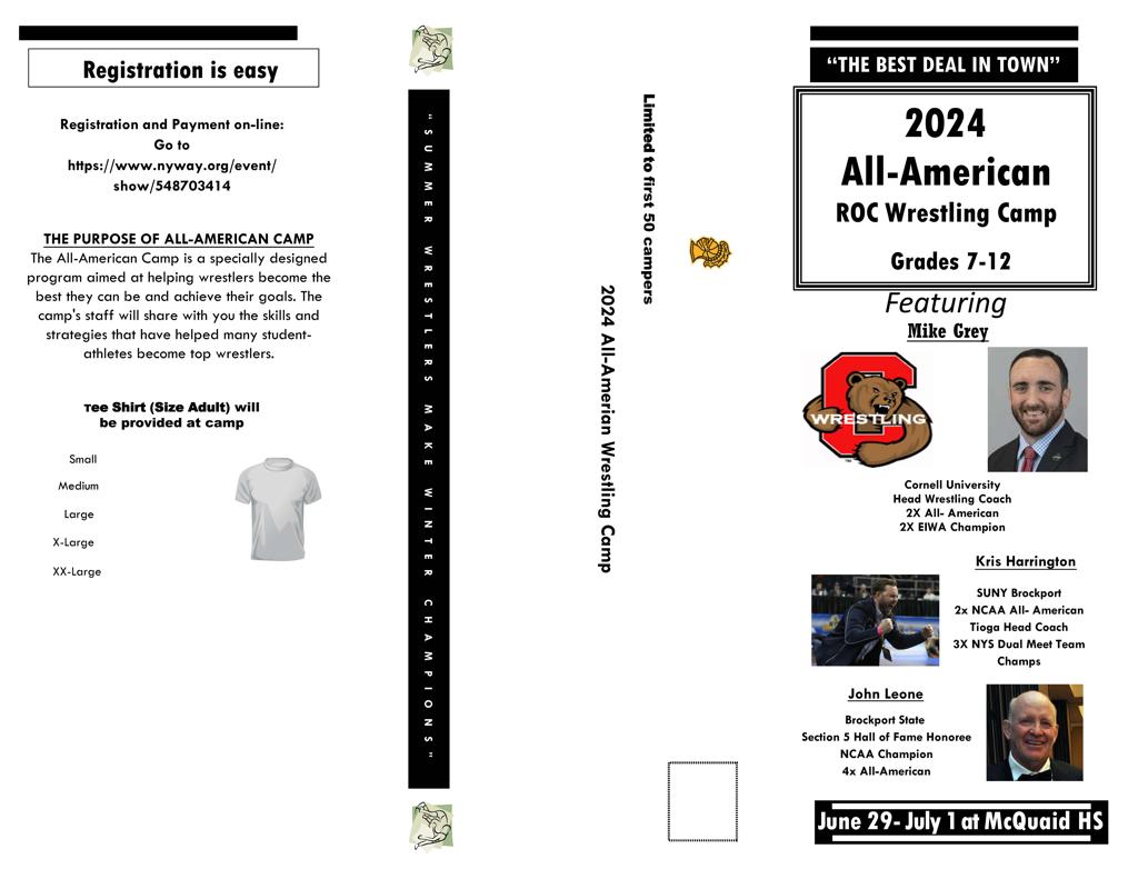 ROC Wrestling Club Presents The All American Wrestling Camp roc-wrestling-club-presents-the-all-american-wrestling-camp