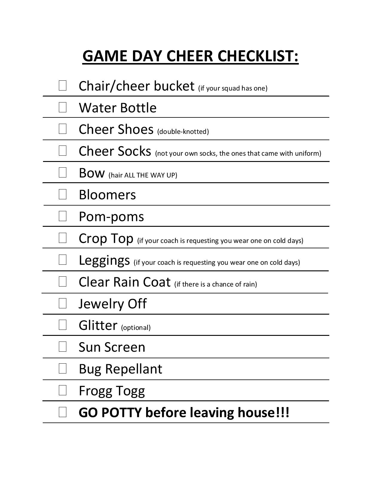 Cheerleader/Parent Resources