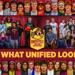 Banner for Minneapolis Roosevelt Unified program featuring 2 photos of players side by side with a collage of individual player headshots above and below. Text is in the middle: This is What Unified Looks Like