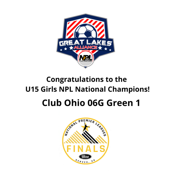 Congratulations to the U15 Girls NPL National Champions