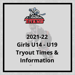 Titans announce Girls 2021-22 Tryout Times & Information