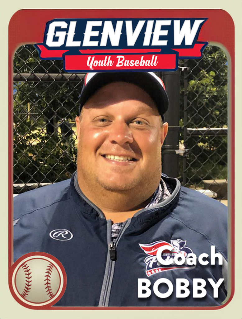 Glenview Patriots Coach Bobby in the Patriots Dugout