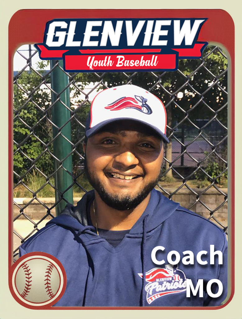 Glenview Patriots Coach Mo Raja in the Patriots Dugout
