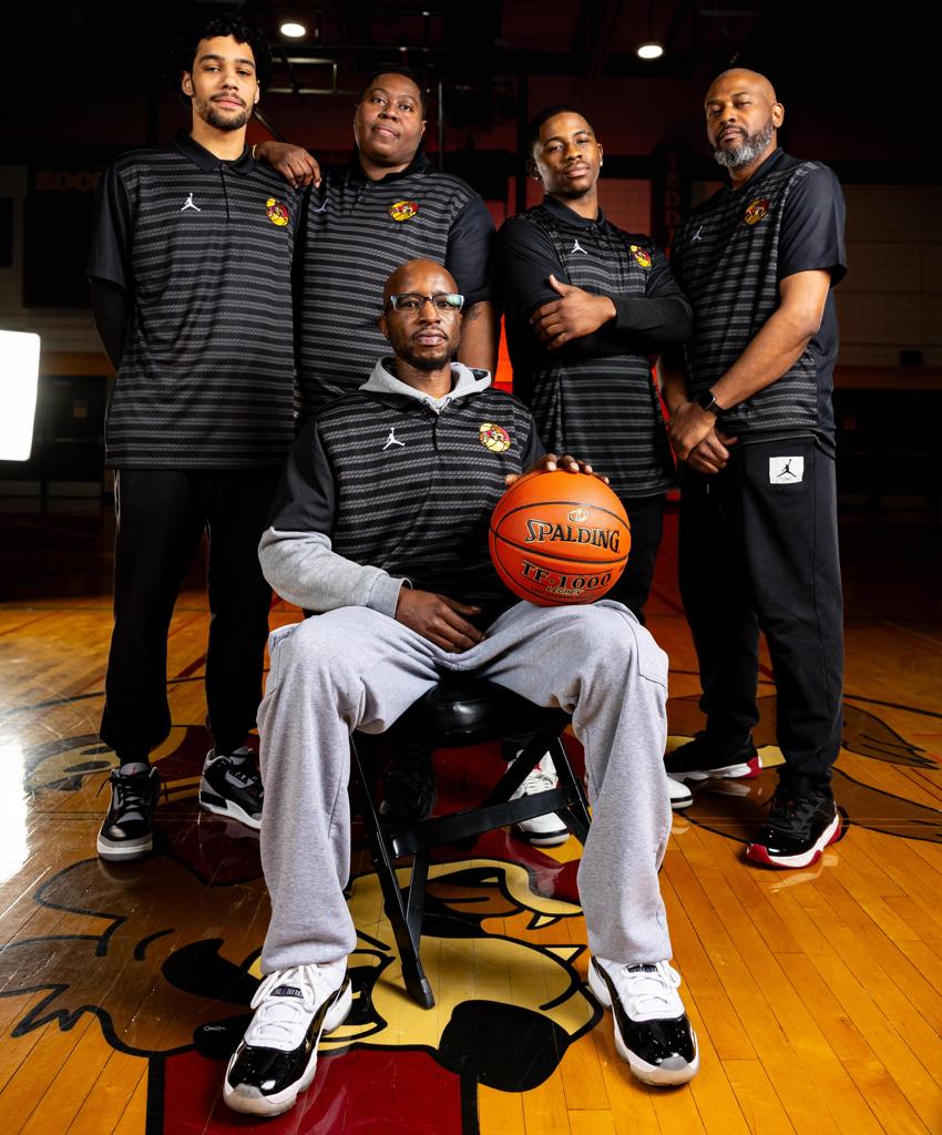 Minneapolis Roosevelt Teddy Boys Basketball Head Coach Donnie Groce and his Varsity Basketball coaching Staff