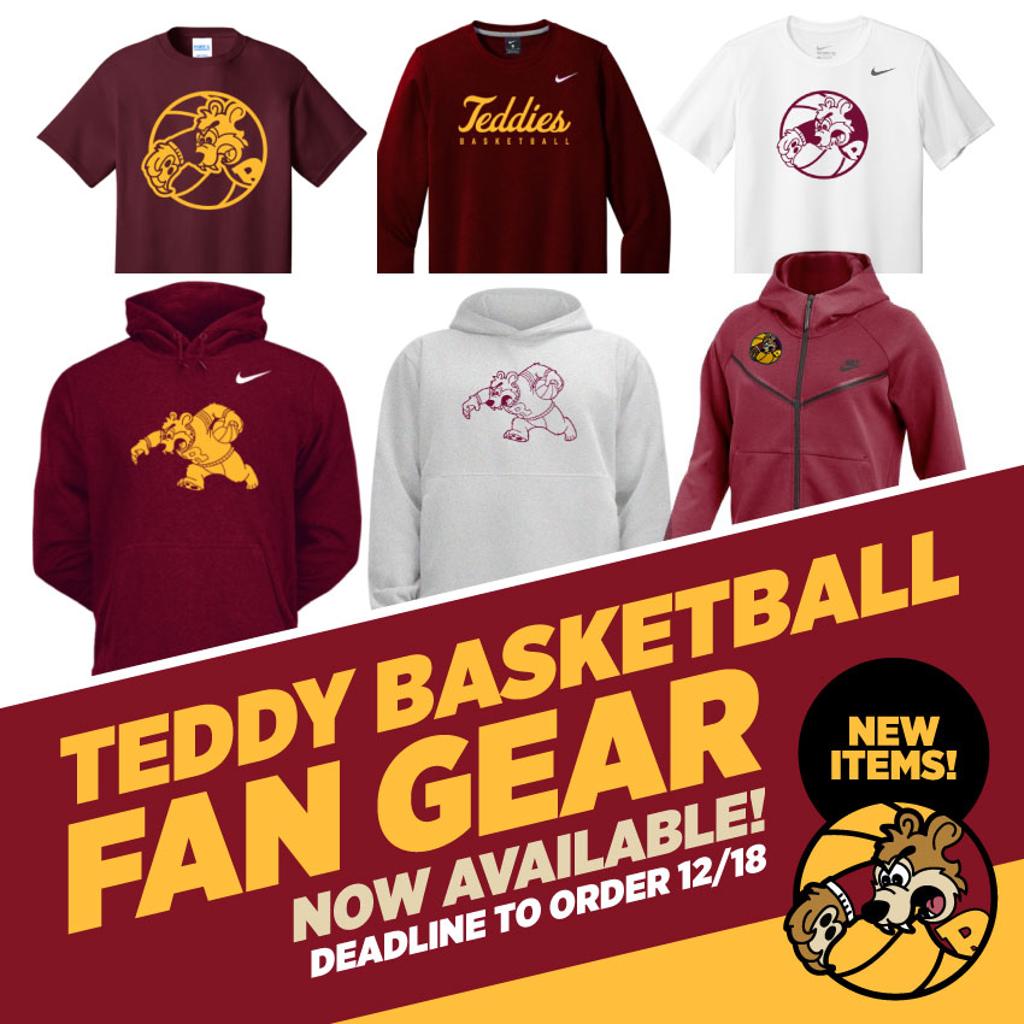 Graphic: Basketball Fan Gear Now Available! Deadline to order = Thursday Dec 18