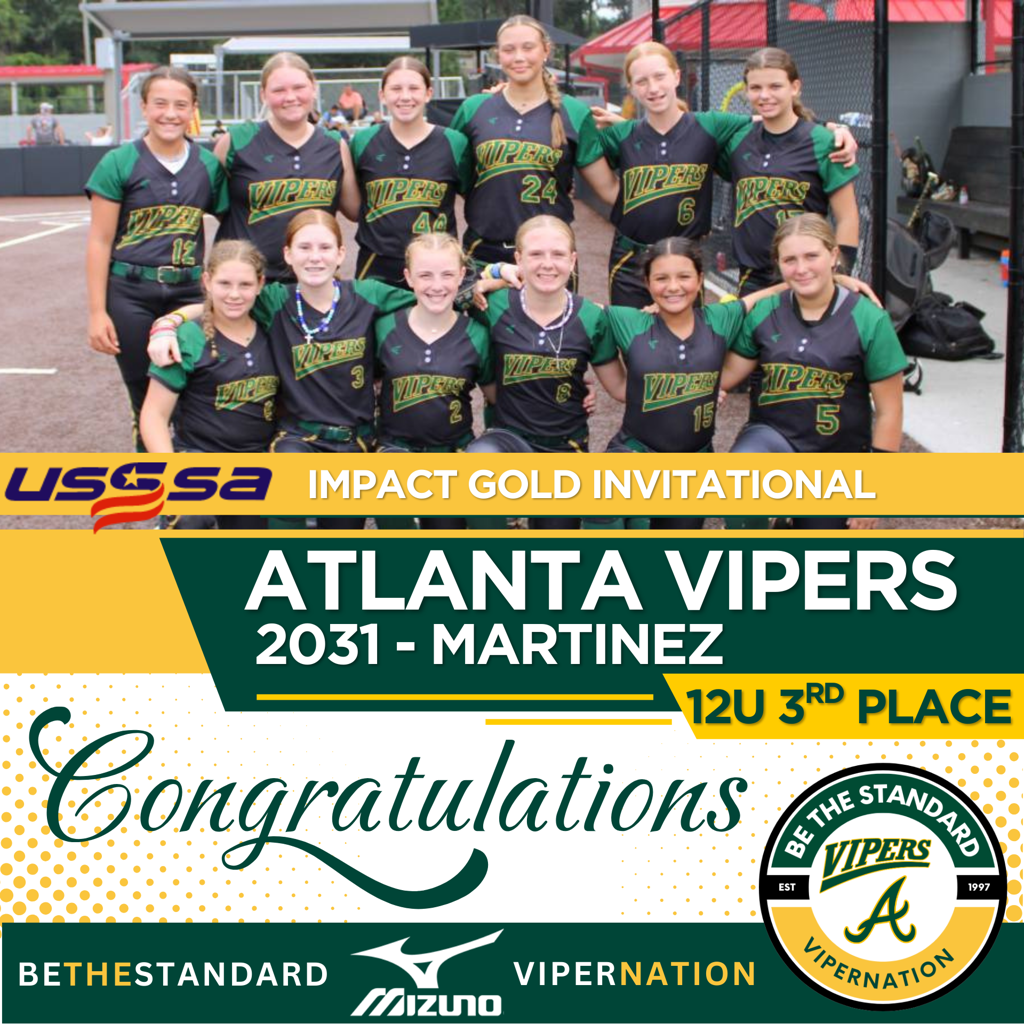 Atlanta Vipers 2031 Martinez - 3rd Place - USSSA Impact Gold Invitational Sept 2025