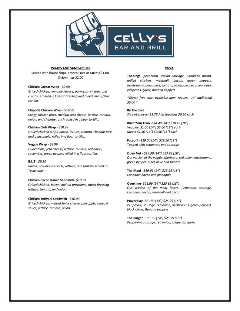 Wraps/ Sandwich's & Pizza 