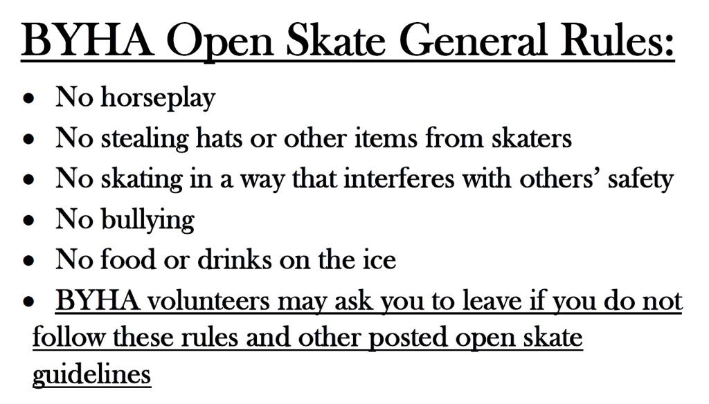 Open Skate Policies