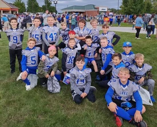 Lake Youth Football athletes