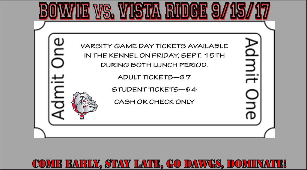game day tickets