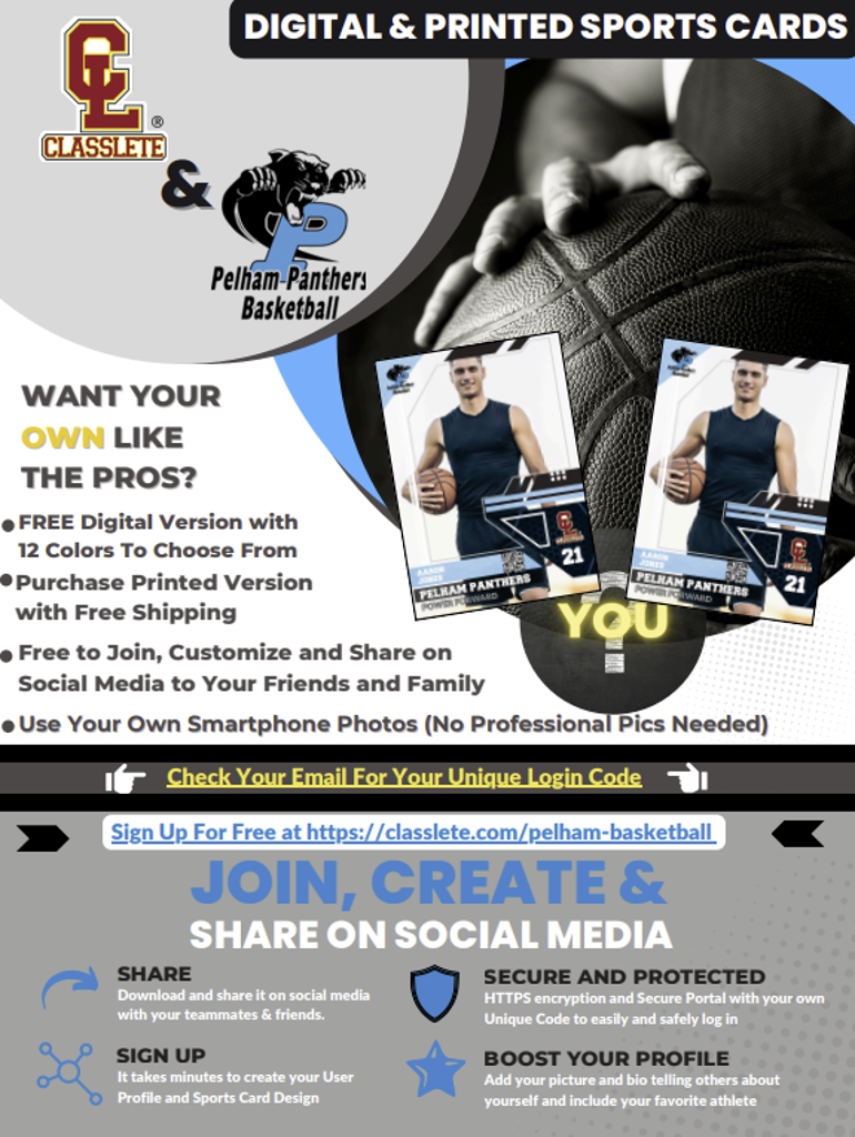 Classlete & Pelham Panthers Basketball Digital Brochure