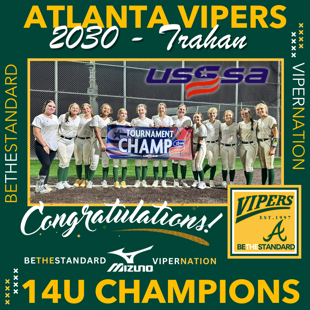 Atlanta Vipers Fastpitch 2030 Trahan - 14U Champs USSSA - Oct 2025