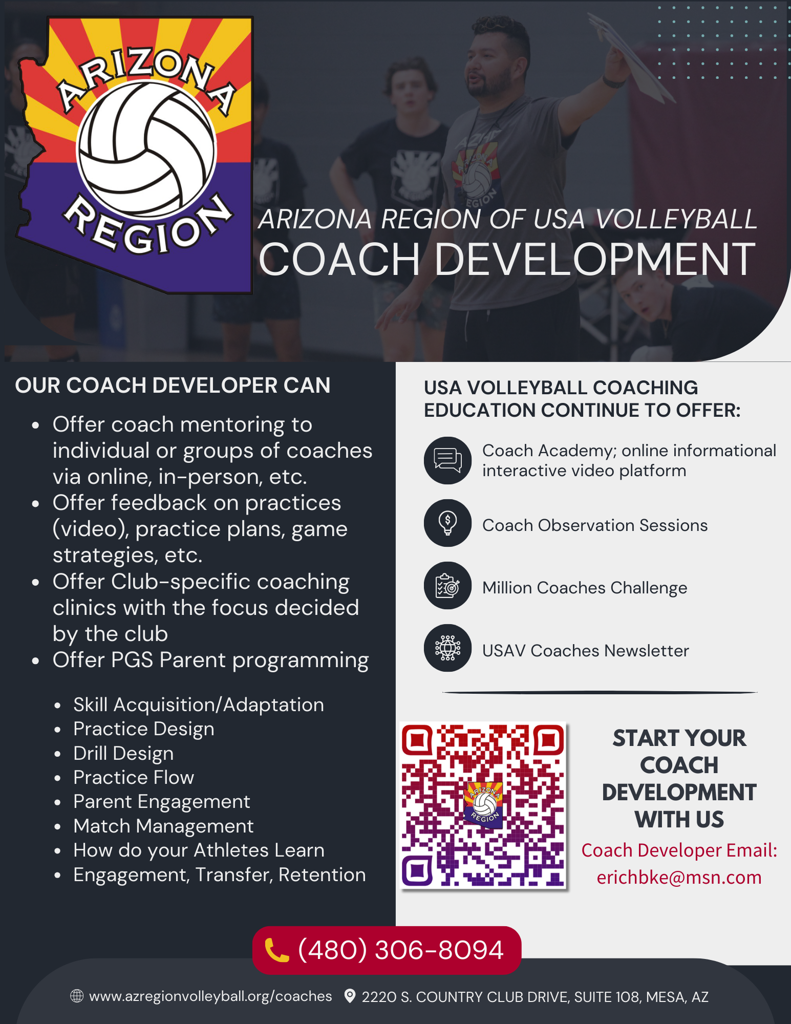 Arizona Region of USA Volleyball Offers Coach Development