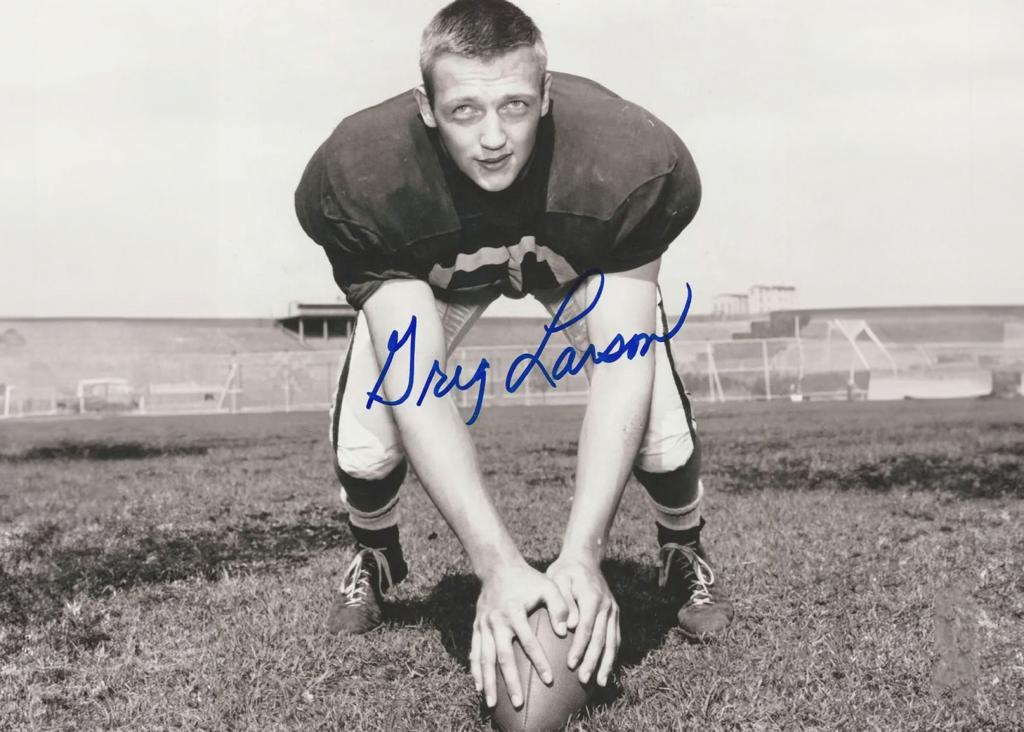 Minneapolis Roosevelt alumn Greg Larson as a member of the University of Minnesota football team