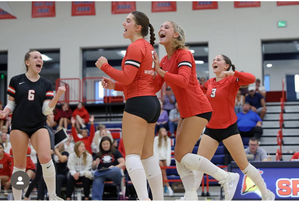 two volleyball players