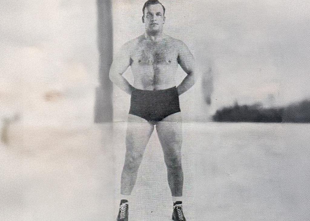 Minneapolis Roosevelt alumn Bill Kuusisto pictured as a professional wrestler