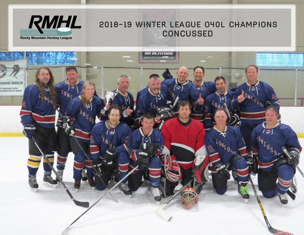 Winter 1819 League Champions Photos Rocky Mountain Hockey League